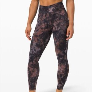 lululemon athletica Women’s Tie-Dye Leggings - Black and Tan